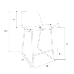 Bowden Faux Leather Counter Height Barstool - Threshold™ -Furniture Shop GUEST fc17995b 497f 4a5a 958c c9c8bb9e68cc