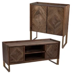 Glacerad Reclaimed Wood Media Console For TVs Upto 50" Brown - Aiden Lane -Furniture Shop GUEST fc78f503 8a04 4d7b 8d17 51d39515250f