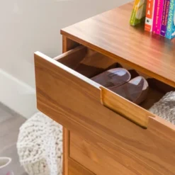 Mid-Century Modern Groove Wood 6 Drawer Dresser - Saracina Home -Furniture Shop GUEST fcb730ab 9952 4f83 9614 24322242cf6c