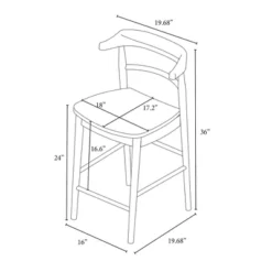Kaysville Curved Back Wood Counter Height Barstool - Threshold™ Designed With Studio McGee -Furniture Shop GUEST fd10f3f7 c840 492c 99c3 22fe1ea36f2d