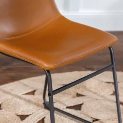 Set Of 2 Laslo Modern Upholstered Faux Leather Dining Chairs - Saracina Home 20 Set Of 2 Laslo Modern Upholstered Faux Leather Dining Chairs - Saracina Home -Furniture Shop GUEST fe245bc2 14e4 4821 9570 ac728abc73e4